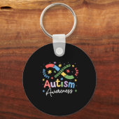 Autisme bewustzijn oneindigheidssymbool accepteren sleutelhanger (Voorkant)