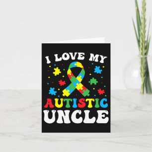 Autisme Bewustzijn Oom Ik hou van mijn autistische Kaart