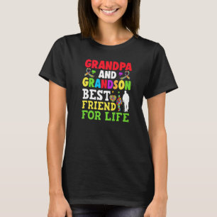 Autisme bewustzijn Opa Kleinzoon Beste vriend voor T-shirt