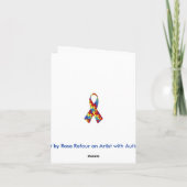 Autisme Bewustzijn Opmerking Kaart (Achterkant)