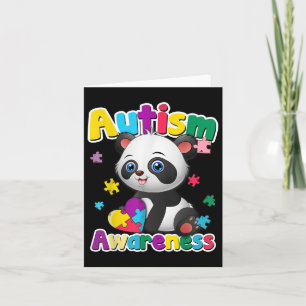 Autisme Bewustzijn Panda Puzzel Stukken Kleuren Gi Kaart