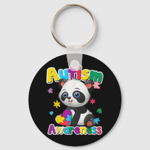 Autisme Bewustzijn Panda Puzzel Stukken Kleuren Gi Sleutelhanger