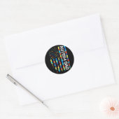 Autisme Bewustzijn Papa Vlag Vaderdag Ronde Sticker (Envelop)