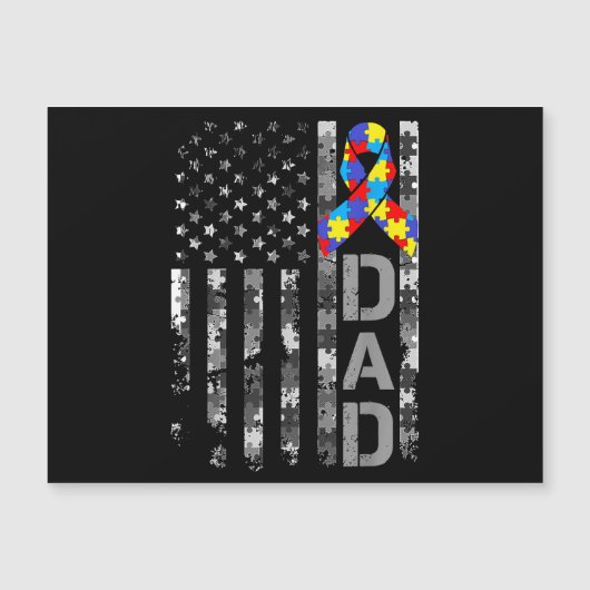 Autisme Bewustzijn Papa Vlag Vaders Dag (Voorkant)