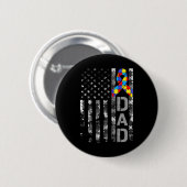 Autisme Bewustzijn Papa Vlag Vaders Dag 1 Ronde Button 5,7 Cm (Voorkant /achterkant)