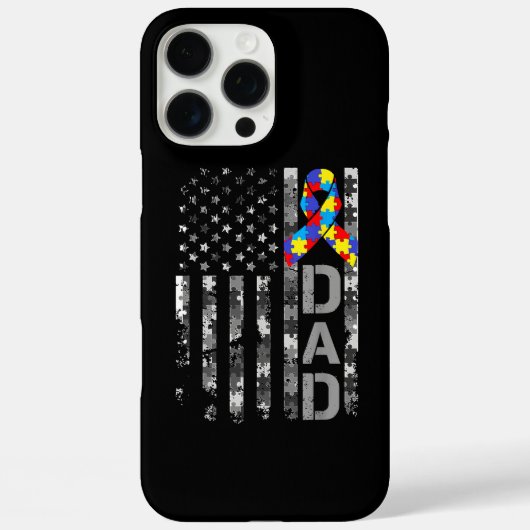 Autisme Bewustzijn Papa Vlag Vaders Dag Case-Mate iPhone Case (Achterkant)