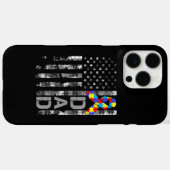 Autisme Bewustzijn Papa Vlag Vaders Dag Case-Mate iPhone Case (Achterkant (horizontaal))