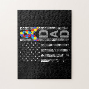 Autisme Bewustzijn Papa Vlag Vaders Dag Legpuzzel