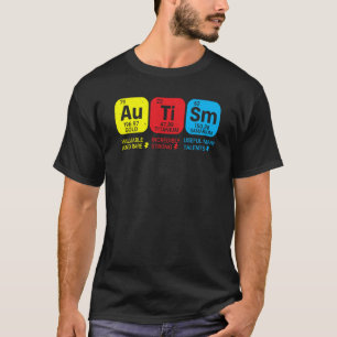 Autisme bewustzijn Periodiek systeem Blauw voor on T-shirt