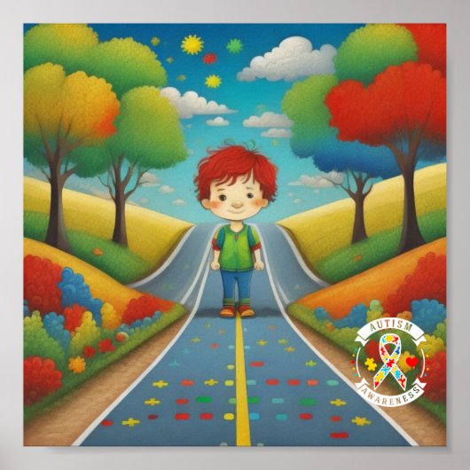 Autisme Bewustzijn - Poster (Voorkant)