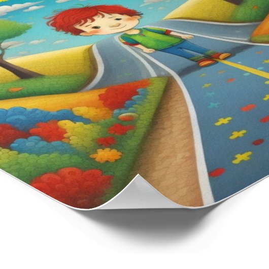 Autisme Bewustzijn - Poster (Hoek)