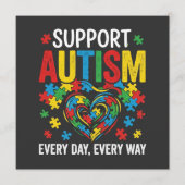 Autisme bewustzijn programmakaart (Voorkant)