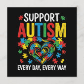 Autisme bewustzijn programmakaart (Achterkant)