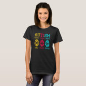 Autisme bewustzijn Puzle Periodic Table Elements S T-shirt (Voorkant volledig)