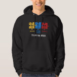 Autisme bewustzijn Puzles Team Name Science Geek Hoodie<br><div class="desc">Autism Awareness Puzzles Team Name Science Geek Hoodie met een periodiek systeem van elementen. Voeg uw teamnaam toe door op de knop 'Personaliseren' te klikken.</div>