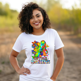 Autisme Bewustzijn Puzzel en Lint T-shirt