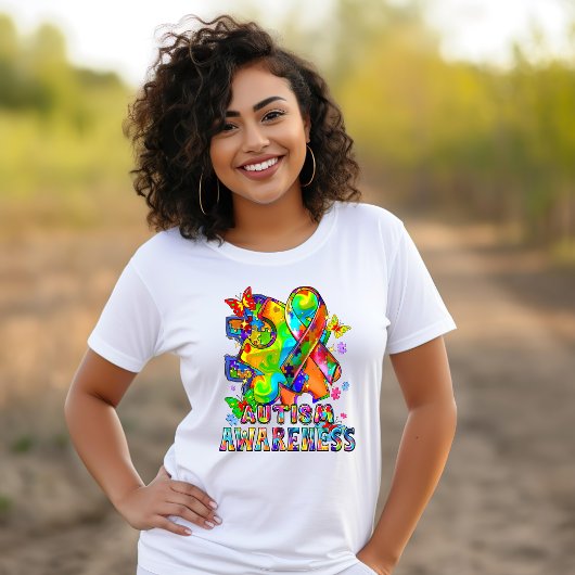 Autisme Bewustzijn Puzzel en Lint T-shirt