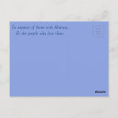 Autisme Bewustzijn Puzzel Hart Briefkaart (Achterkant)