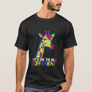 Autisme Bewustzijn Puzzel Leraar Vrouwen Giraffe A T-shirt