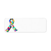 Autisme Bewustzijn Puzzel Lint Adresetiketten Etiket (Voorkant)