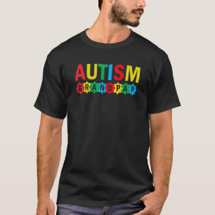 Autisme bewustzijn puzzel lint Trots autisme opa T-shirt