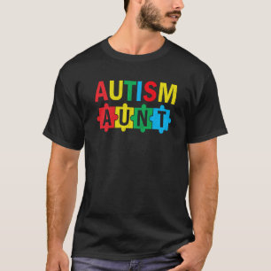 Autisme bewustzijn puzzel lint trots autisme tante t-shirt