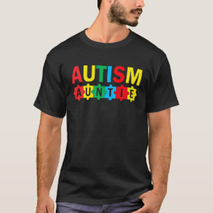 Autisme bewustzijn puzzel lint trots autisme tante t-shirt