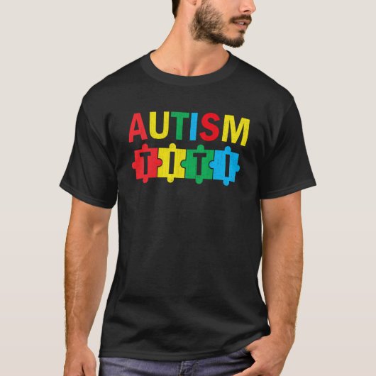 Autisme bewustzijn puzzel lint Trots Autisme Titi T-shirt (Voorkant)