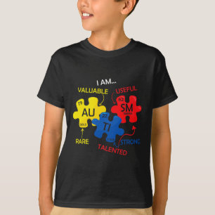 Autisme bewustzijn puzzel periodiek systeem elemen t-shirt