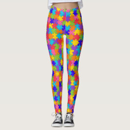 Autisme Bewustzijn Puzzel Stuk Leggings