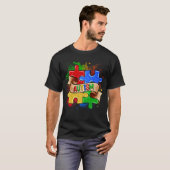 Autisme Bewustzijn Puzzel T-shirt (Voorkant volledig)