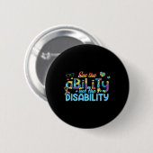 Autisme bewustzijn puzzel Zie het vermogen niet de Ronde Button 5,7 Cm (Voorkant /achterkant)