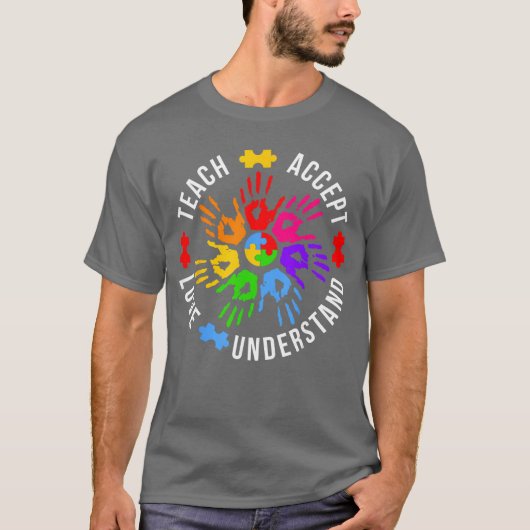 Autisme bewustzijn puzzelstuk ondersteuning kinder t-shirt (Voorkant)