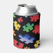 Autisme bewustzijn Puzzelstukjes Blikjeskoeler (Blikje Voorkant)