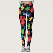 Autisme bewustzijn Puzzelstukjes Leggings (Voorkant)