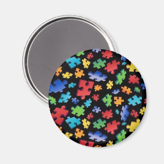 Autisme bewustzijn Puzzelstukjes Magneet (Voorkant / Achterkant)