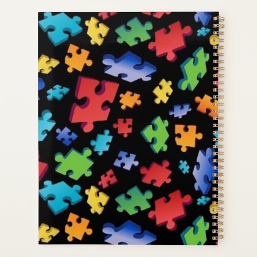 Autisme bewustzijn Puzzelstukjes Planner (Achterkant)