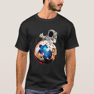 Autisme bewustzijn Puzzle Autism Astronaut in de r T-shirt