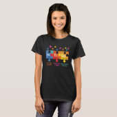 Autisme - bewustzijn Puzzle Chemical Elements T-shirt (Voorkant volledig)