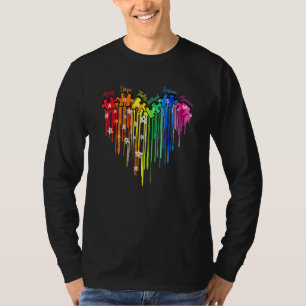 Autisme bewustzijn Puzzle Heart Love Unique Intell T-shirt
