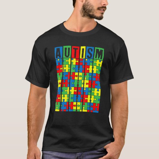 Autisme bewustzijn Puzzle Piece Autistic Boys Girl T-shirt (Voorkant)