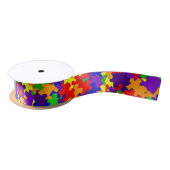 Autisme bewustzijn Puzzle Piece Ribbon Satijnen Lint (Spoel)
