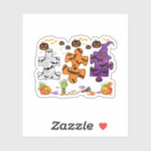 Autisme bewustzijn Puzzle Piecks Halloween Sticker (Vel)