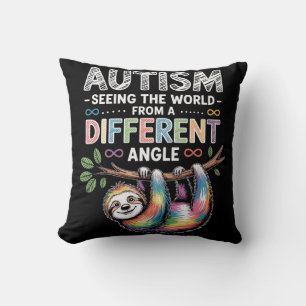 Autisme bewustzijn quote unieke geest regenboog kussen