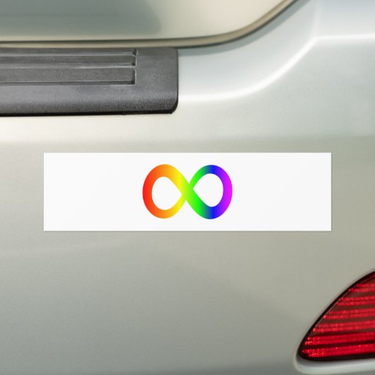 Autisme bewustzijn Rainbow Infinding Symbool Bumpersticker (Op auto)