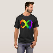 Autisme bewustzijn Rainbow Infinding Symbool T-shirt (Voorkant volledig)