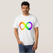 Autisme bewustzijn Rainbow Infinding Symbool T-shirt (Voorkant volledig)