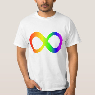 Autisme bewustzijn Rainbow Infinding Symbool T-shirt