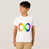 Autisme bewustzijn Rainbow Infinding Symbool T-shirt (Voorkant volledig)