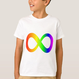Autisme bewustzijn Rainbow Infinding Symbool T-shirt